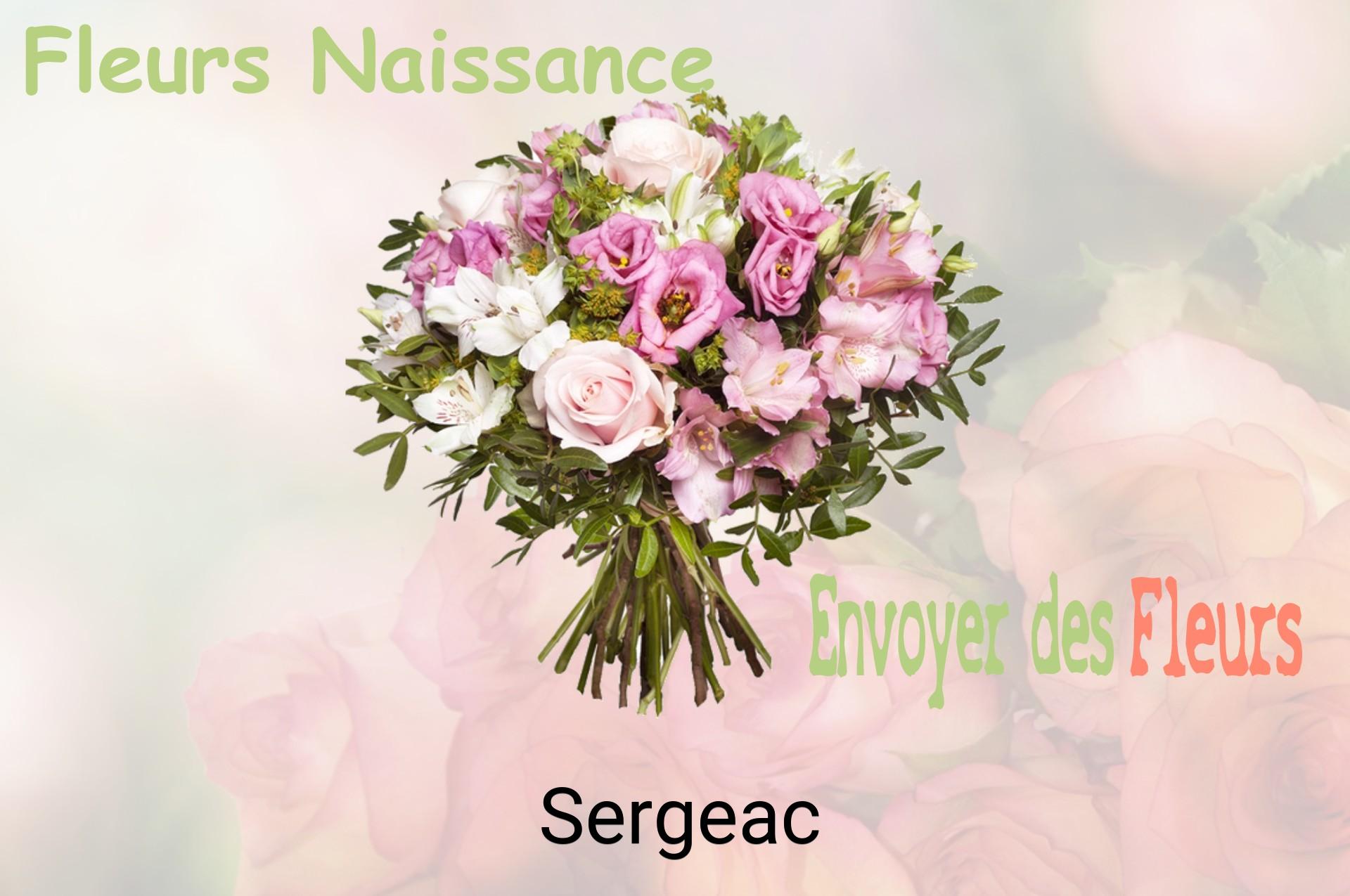 Bouquet de fleurs de naissance livré à Sergeac