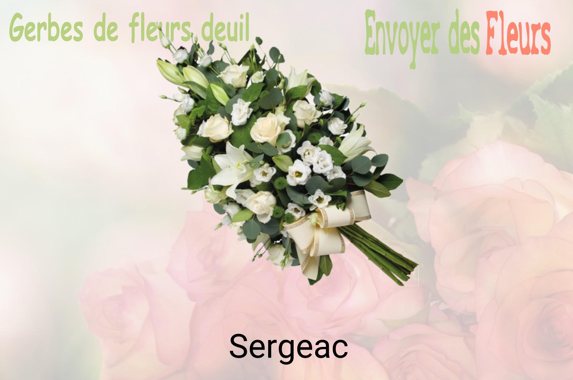 Gerbe de fleurs de deuil livrée à Sergeac